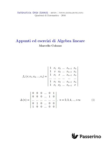 Appunti ed esercizi di Algebra Lineare